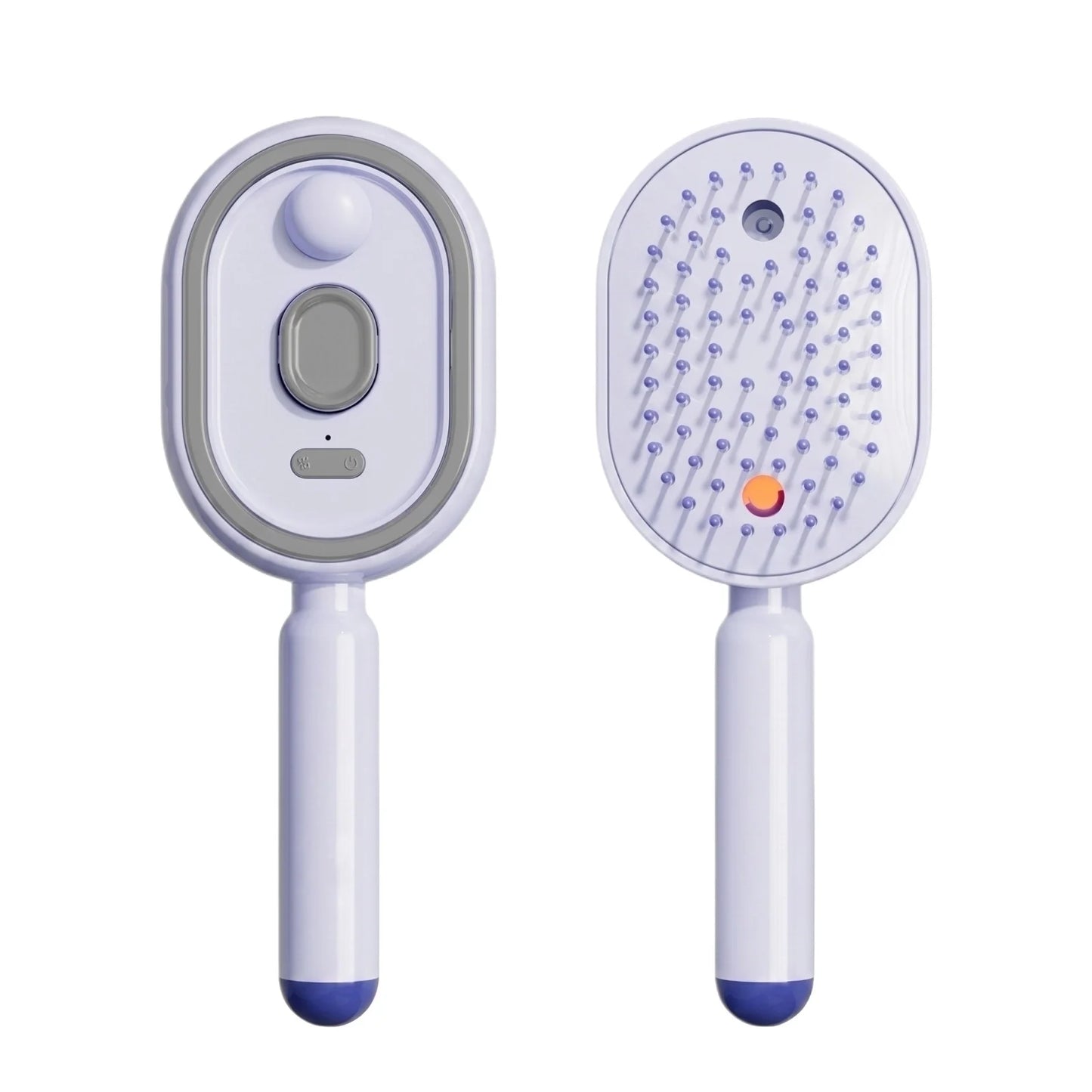 Electric Spray Air Cushion Massage Comb, 2026 Electric Spray Massage Comb, Rechargeable & Detangling, Essential Oil Mist Anti-Static Aromatherapy Haircare Comb for Girls Women (Purple)