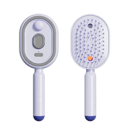 Electric Spray Air Cushion Massage Comb, 2026 Electric Spray Massage Comb, Rechargeable & Detangling, Essential Oil Mist Anti-Static Aromatherapy Haircare Comb for Girls Women (Purple)